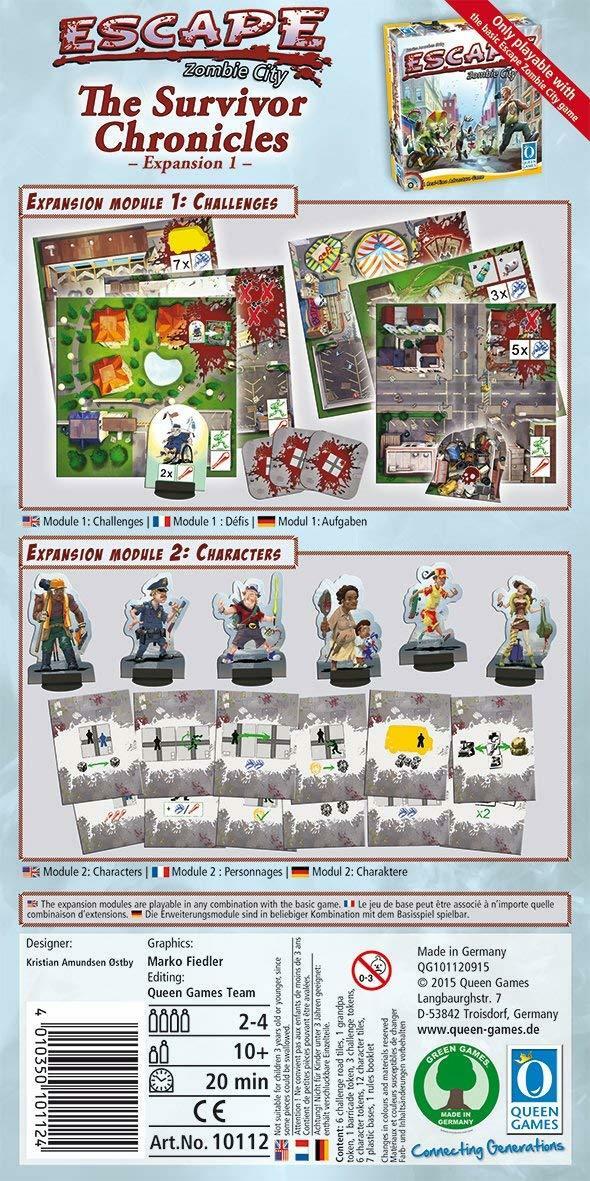 Escape: Zombie City - Expansion 1 - The Survivor Chronicles Back