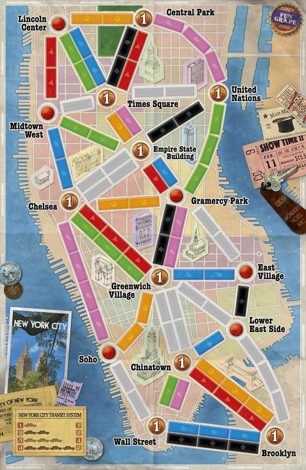 Les Aventuriers du Rail: New York Map