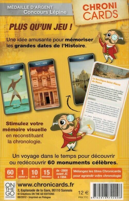 ChroniCards: Les Merveilles du Monde 2012 Back