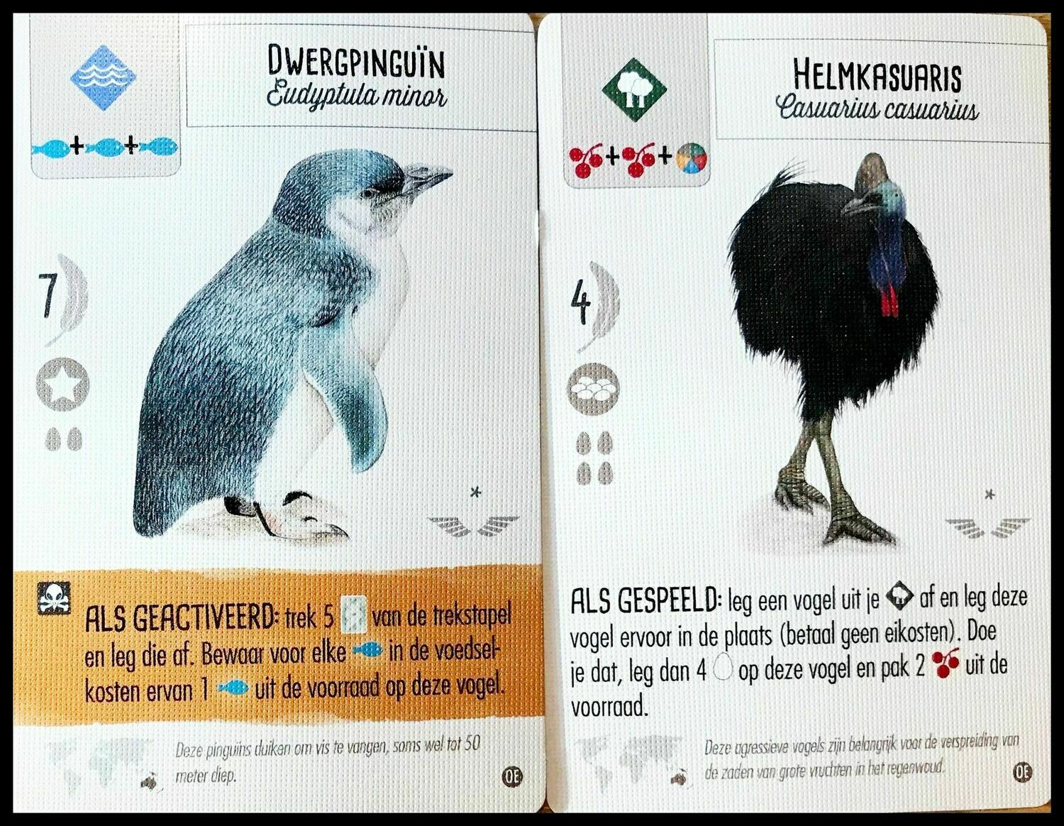 Wingspan: Extension Océanie Cartes