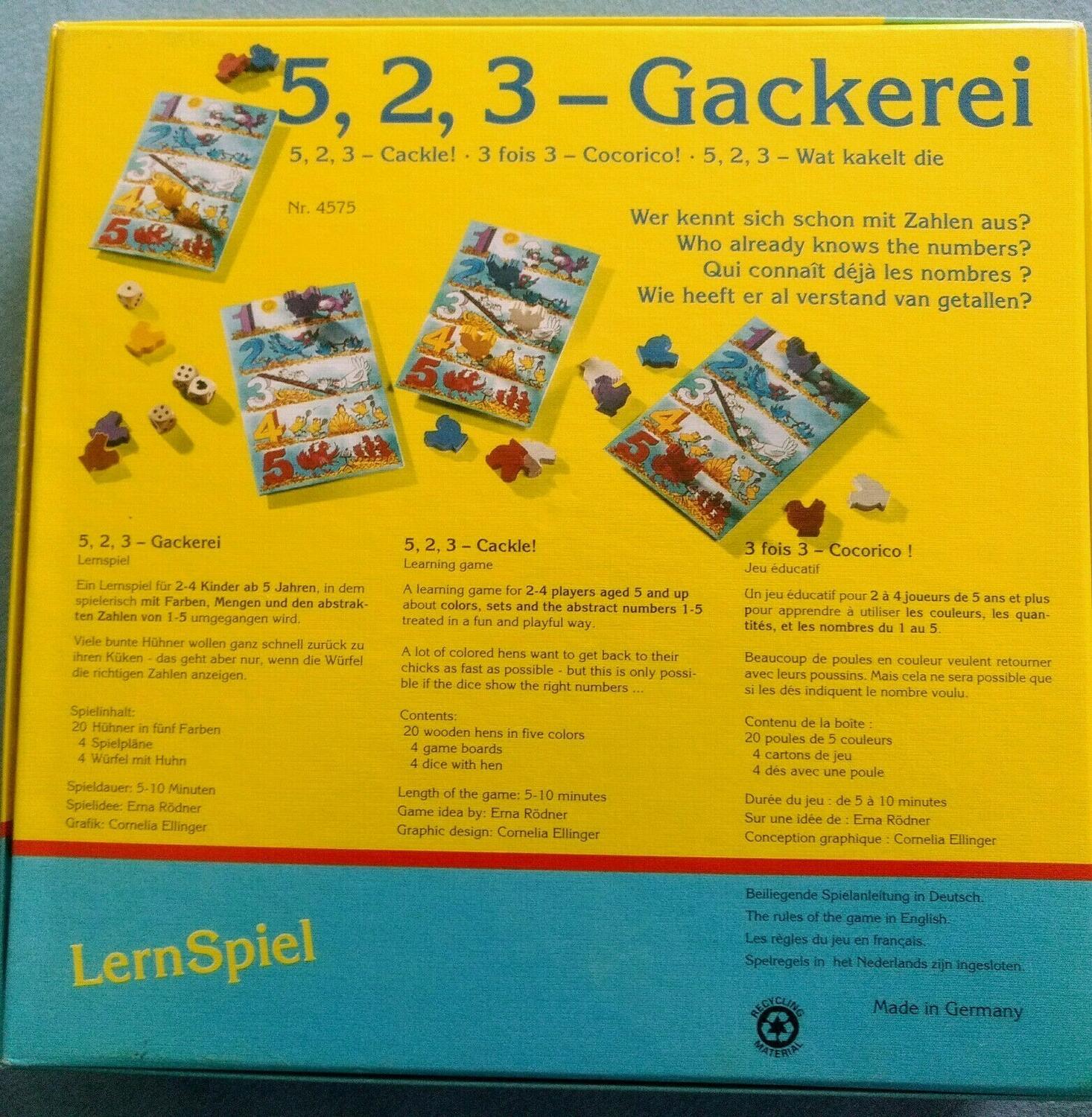 5, 2, 3: Gackerei Back