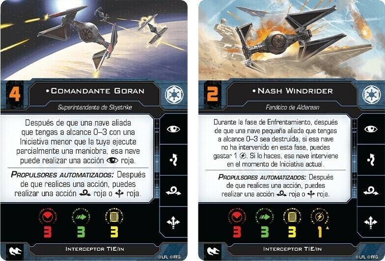 Star Wars: X-Wing - Académie Skystrike Cartes
