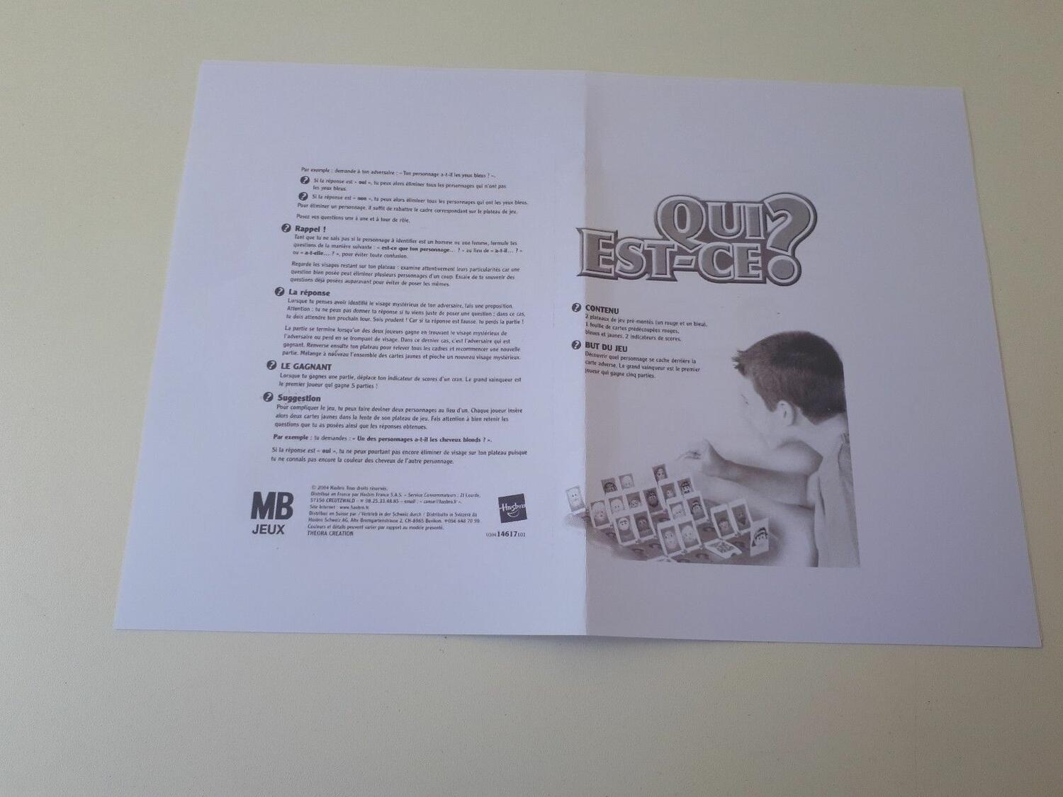 Qui Est-Ce ? 2004 Règle