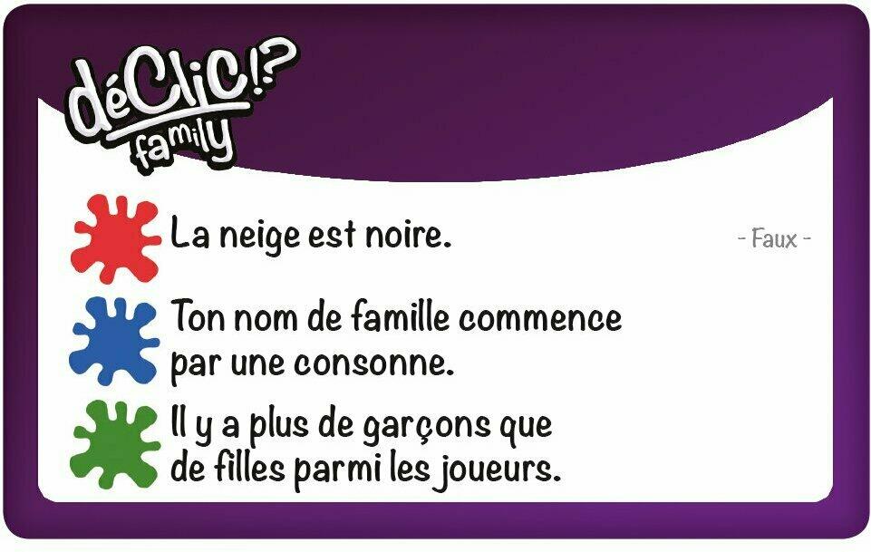 Déclic !? Family 2016 Carte