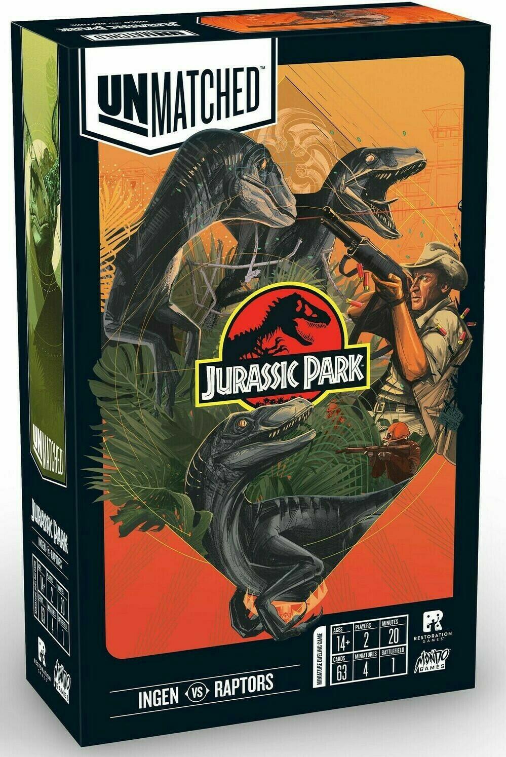 Unmatched: Jurassic Park - InGen vs Raptors Cover 3d