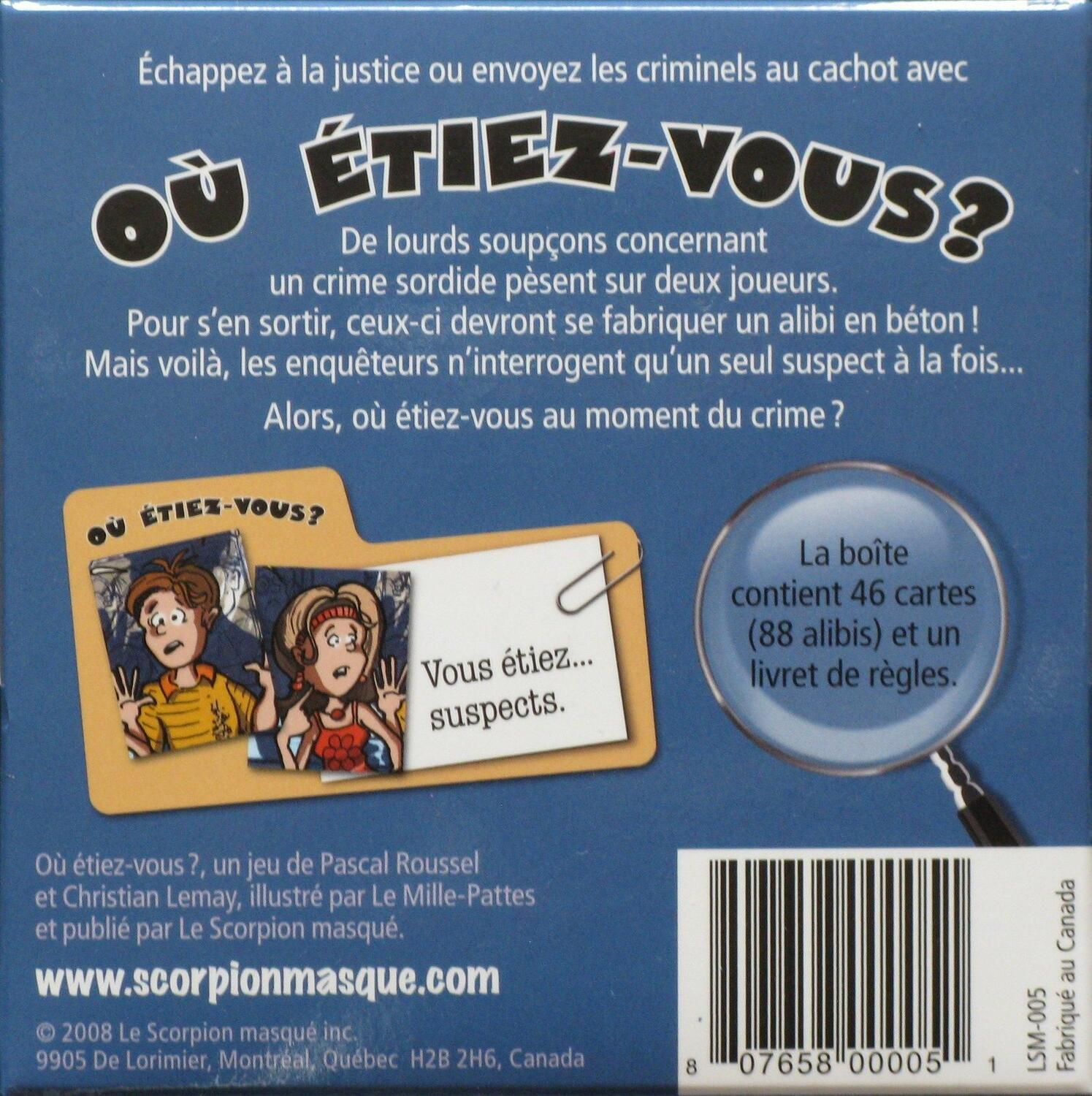 Où Étiez-vous ? Back