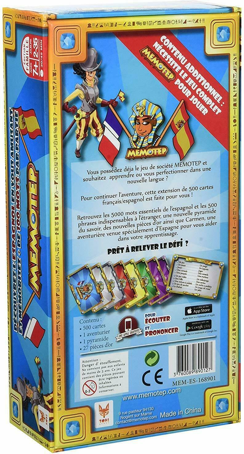 Memotep: Extension Français/Espagnol Back 3d