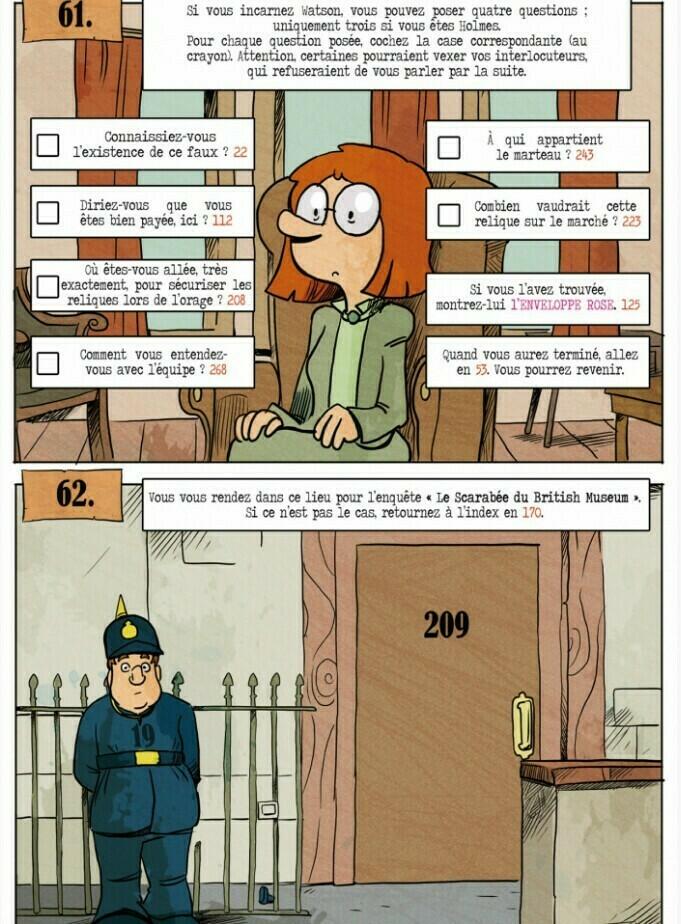 Sherlock Holmes: Livre 2 - Quatre Enquêtes - La BD Dont Vous Êtes le Héros Page