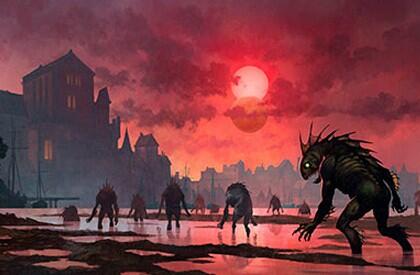 Horreur à Arkham: Le Jeu de Cartes - La Conspiration d'Innsmouth Artwork