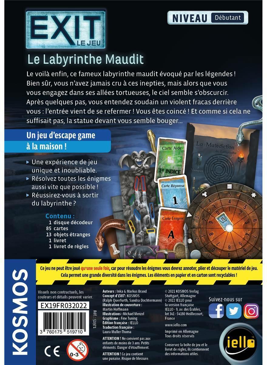 EXIT: Le Jeu - Le Labyrinthe Maudit Back
