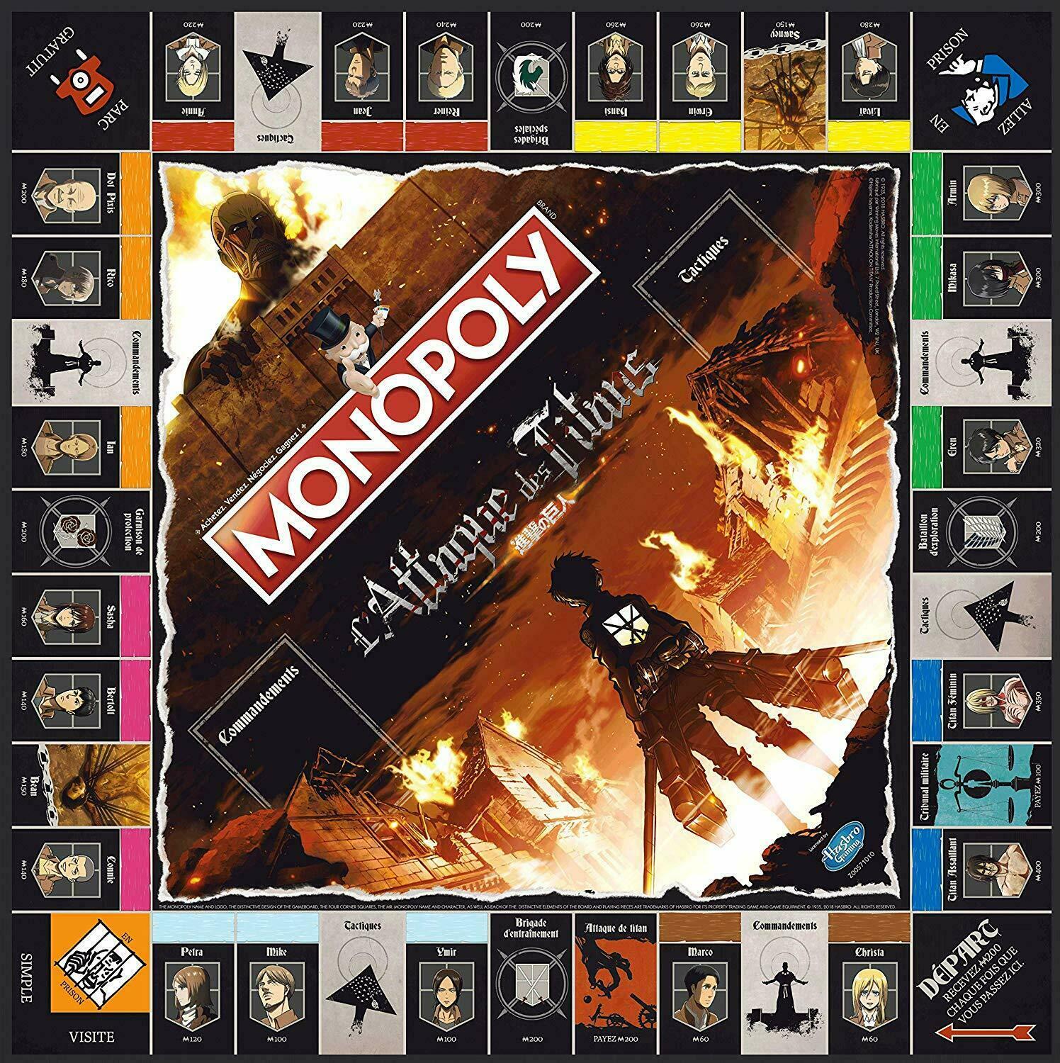 Monopoly: Attaque des Titans Plateau