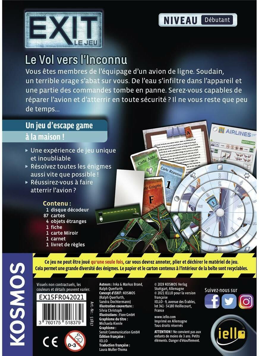 EXIT: Le Jeu - Le Vol vers l'Inconnu Back
