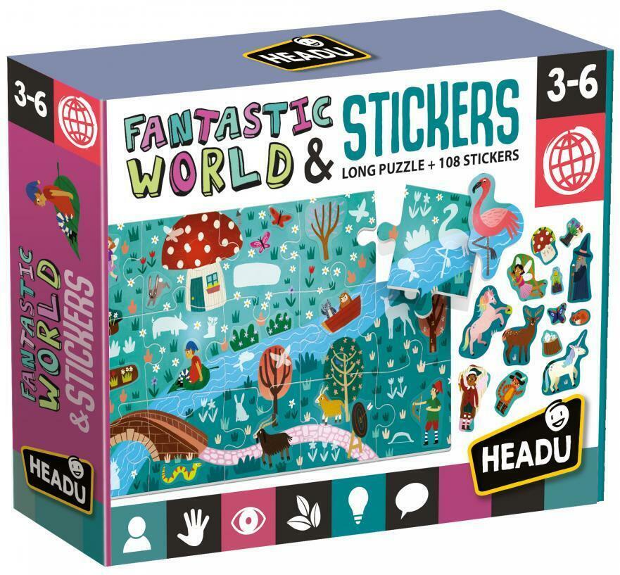 Fantastic World: Long Puzzle & Stickers Cover 3d