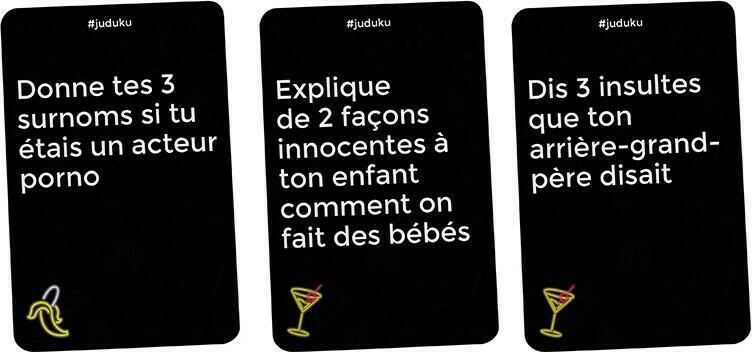 Juduku: Le Vice Ultime Cartes
