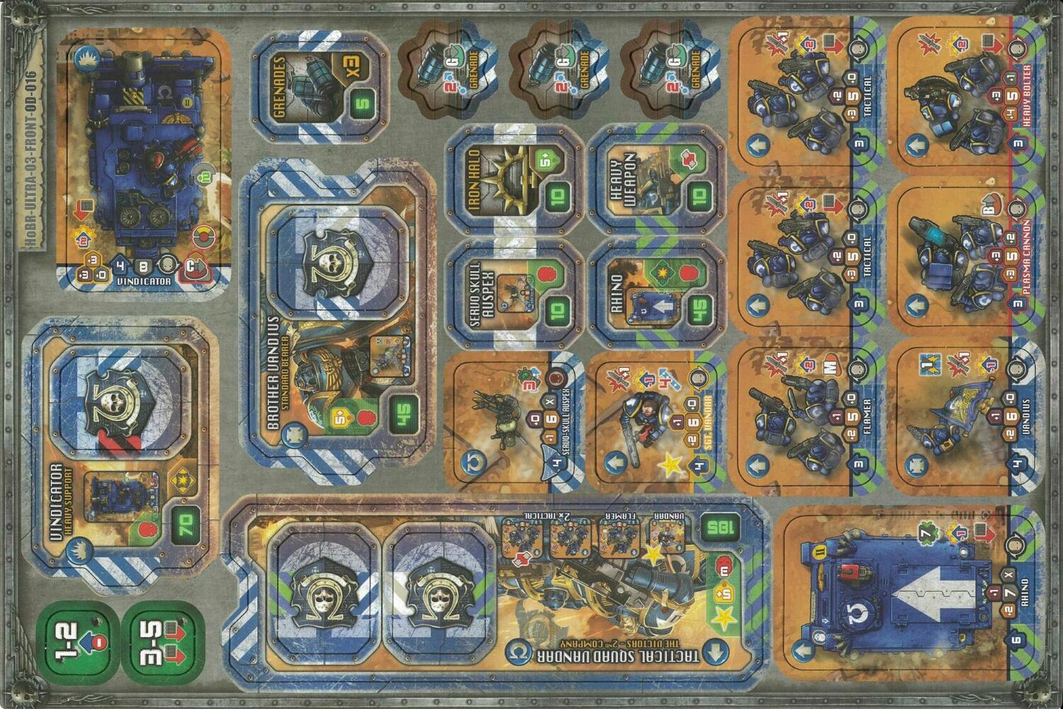 Warhammer 40,000: Heroes of Black Reach - Ultramarines Reinforcement Tuiles