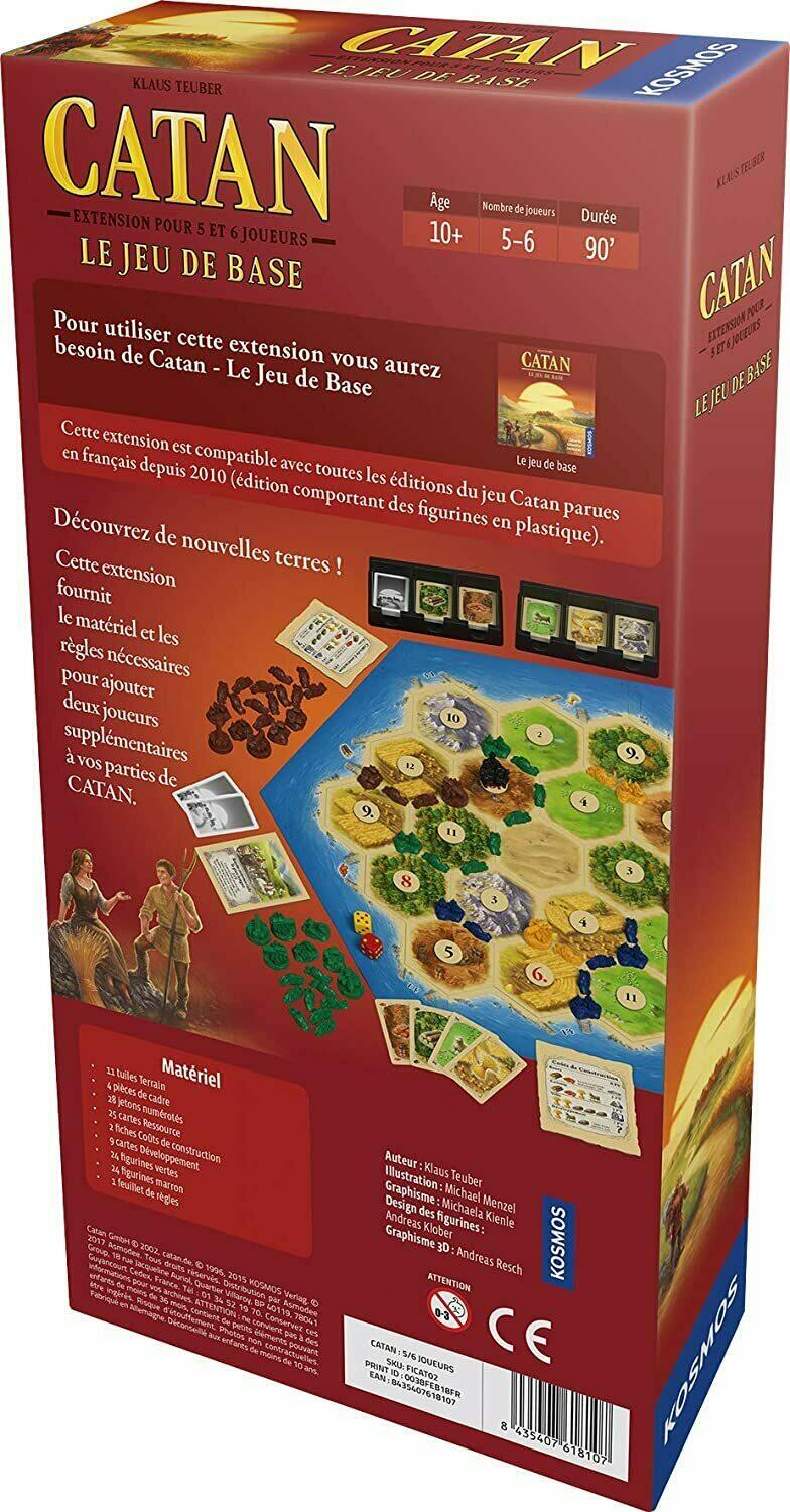 Catan: Le Jeu de Base - 5 et 6 Joueurs Kosmos Back 3d