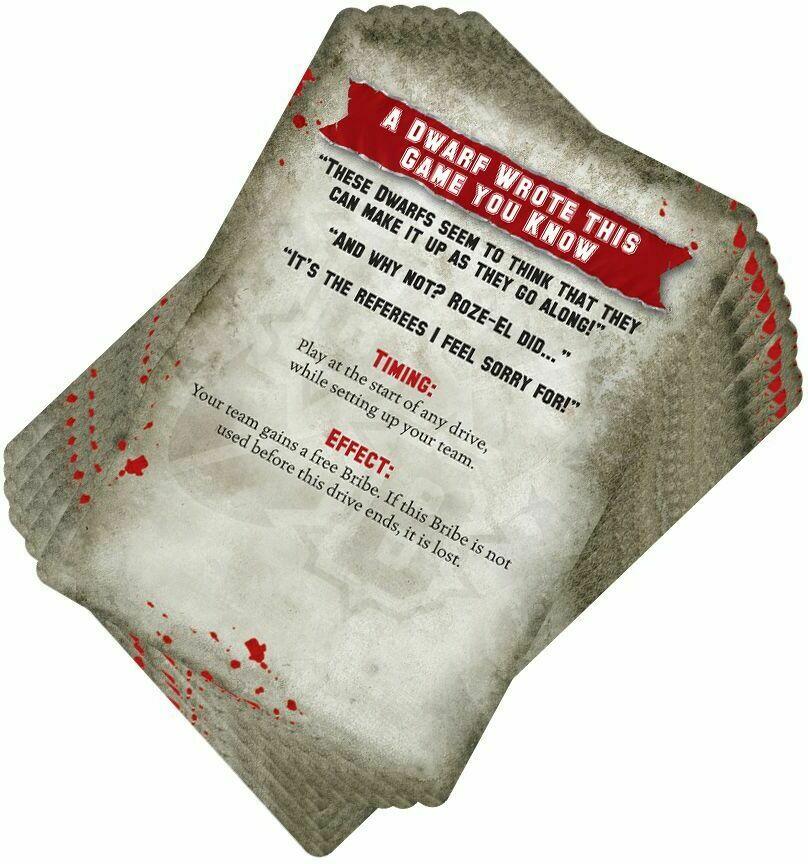 Blood Bowl: Le Jeu de Football Fantastique - Pack de Cartes d'Équipe - Équipe de Nains Cartes