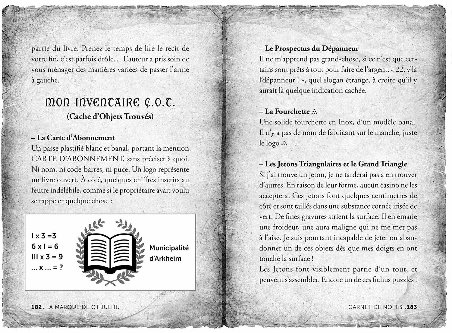 Escape Book: La Marque de Cthulhu Pages