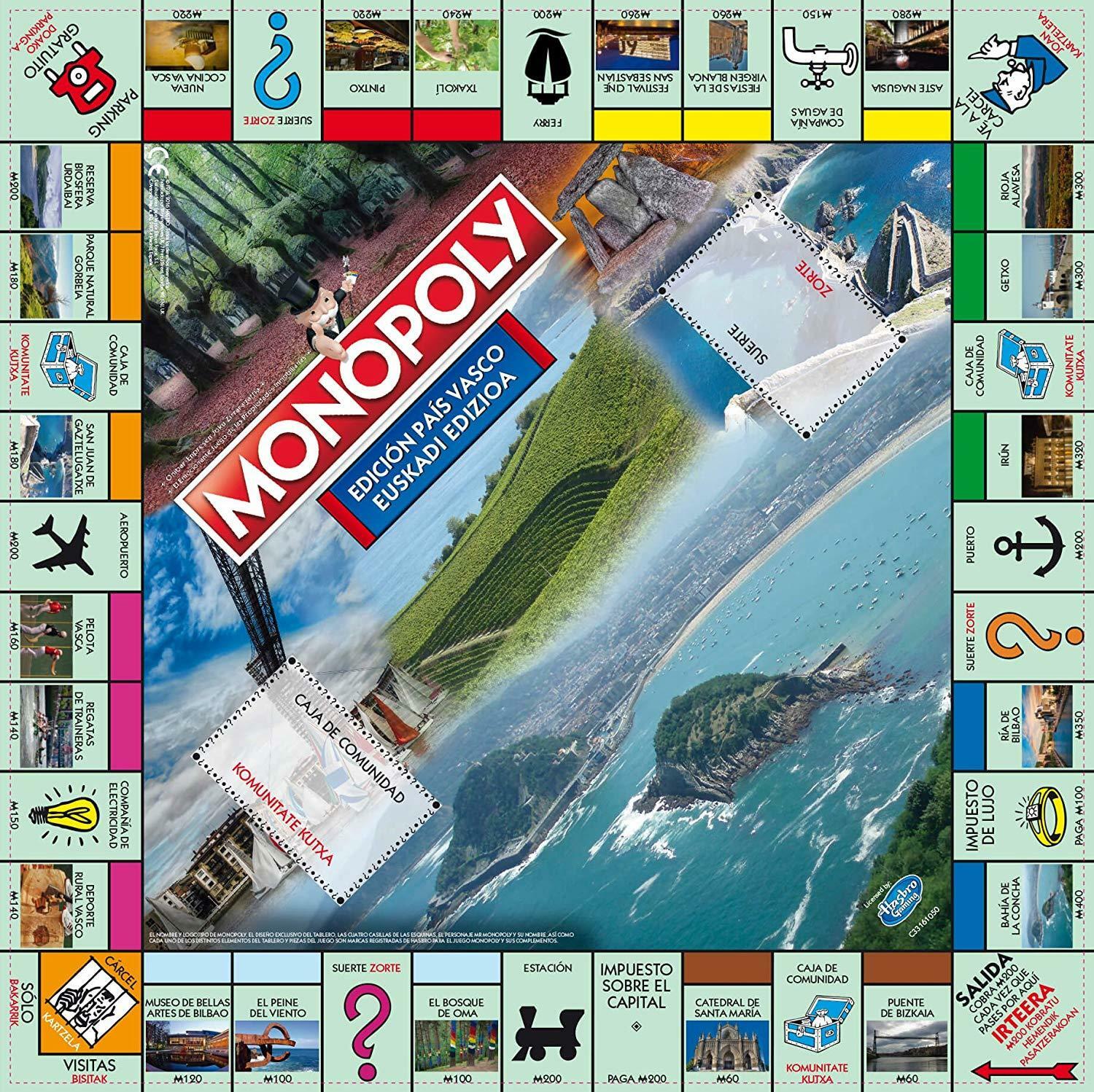 Monopoly: Edición País Vasco Euskadi Edizioa Plateau