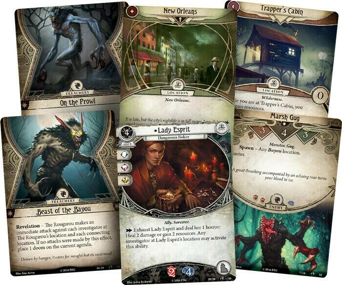 Horreur à Arkham: Le Jeu de Cartes - La Malédiction du Rougarou Cartes
