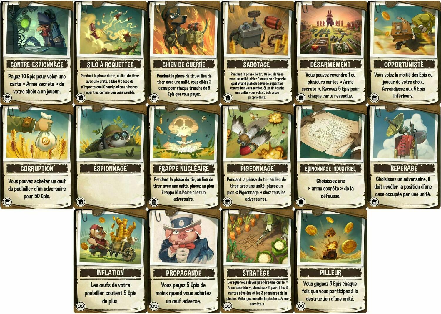 Touché Poulet Cartes