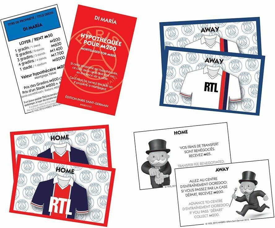 Monopoly: Édition Paris Saint-Germain Cartes