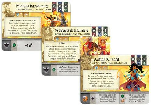 Crystal Clans: Clan de la Lumière Cartes