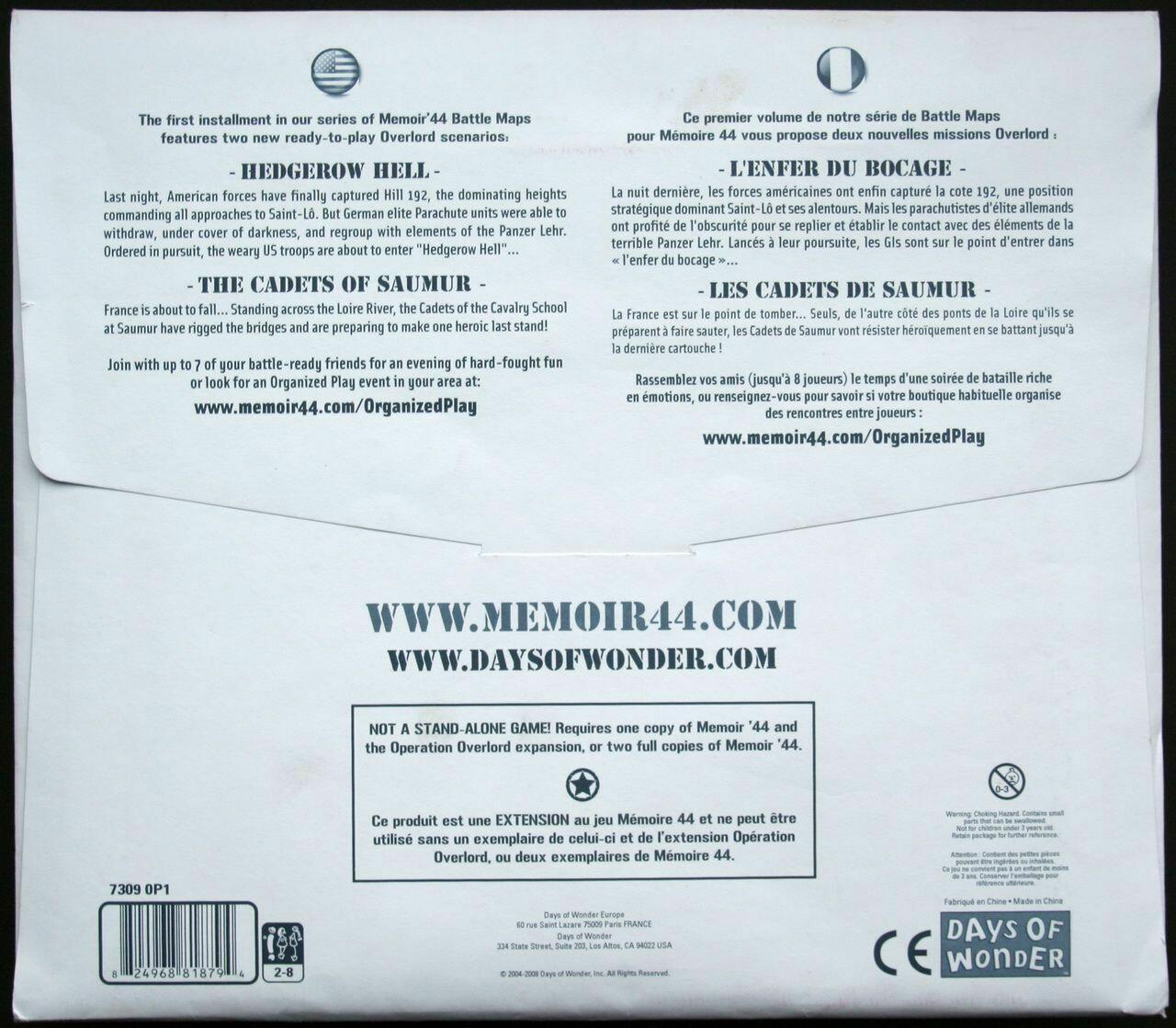 Mémoire 44: The Battle Map - Volume 1 - Hedgerow Hell Back