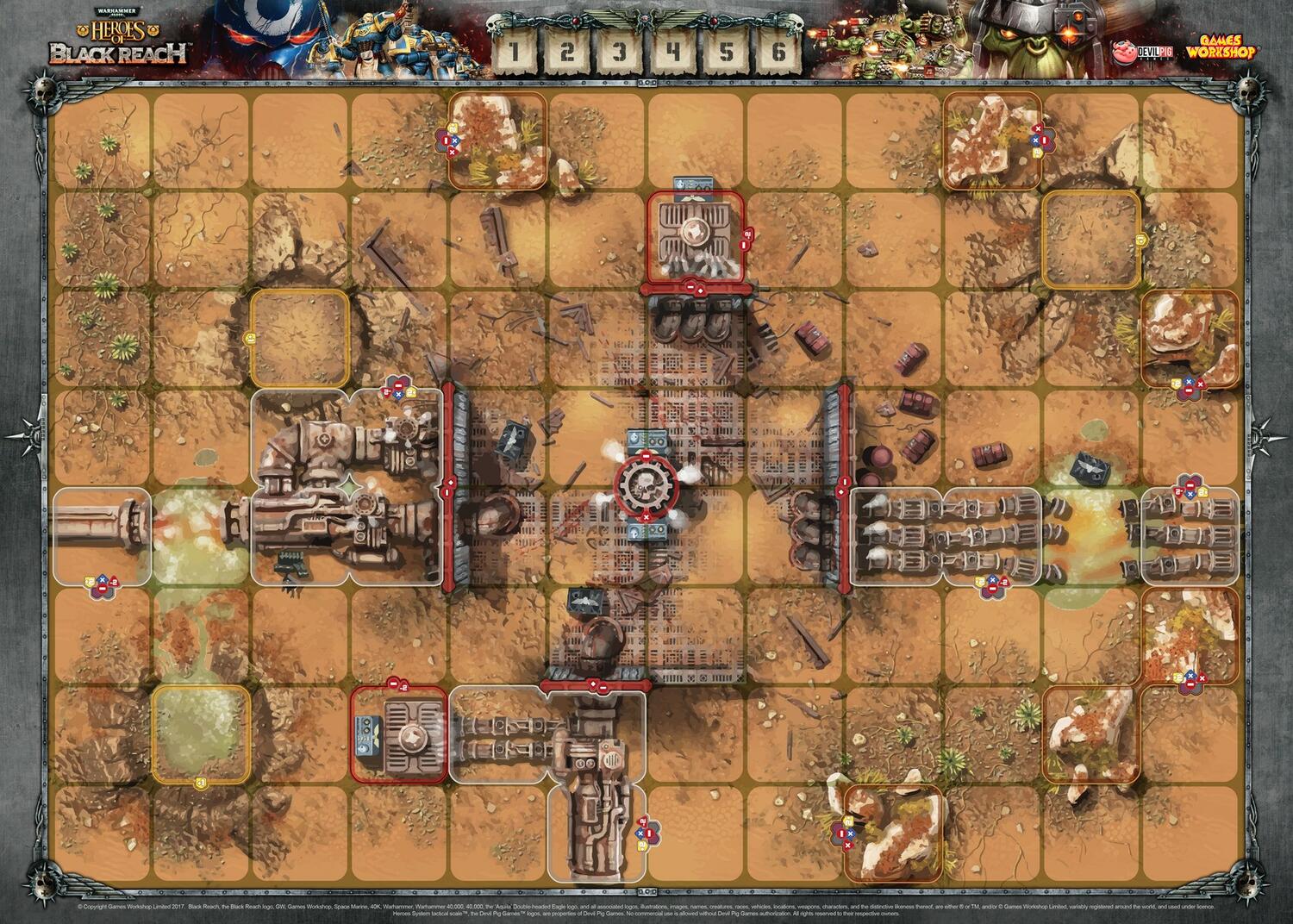 Warhammer 40,000: Heroes of Black Reach - Drop Zone #1 Tuiles