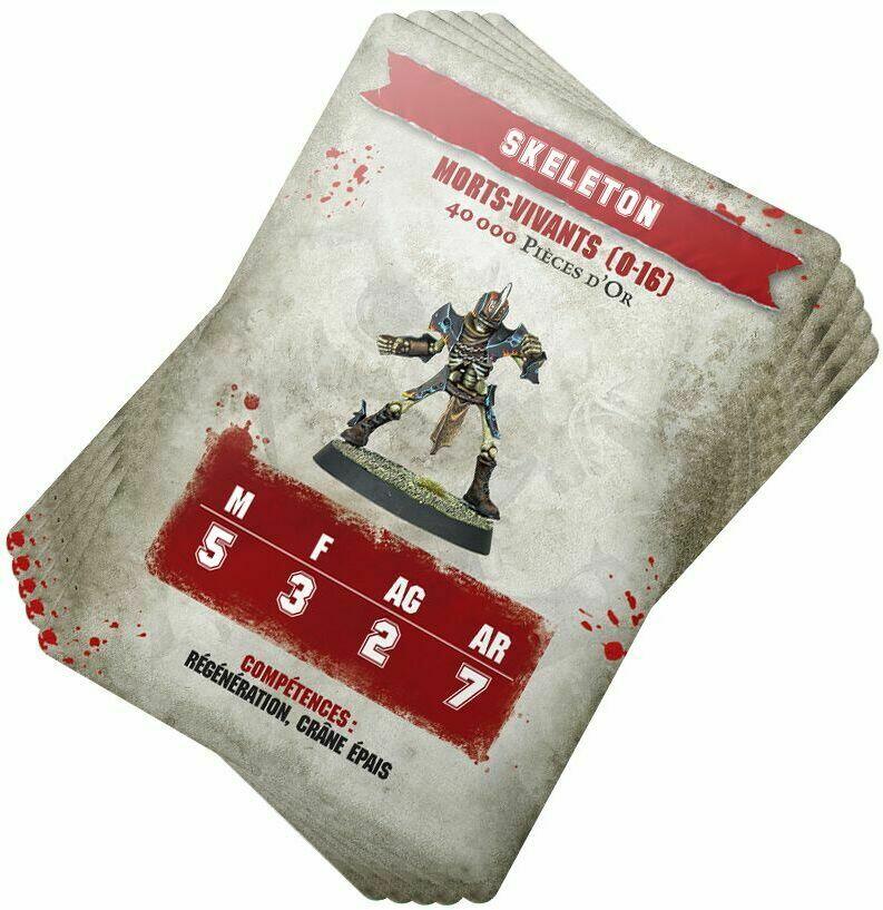Blood Bowl: Le Jeu de Football Fantastique - Pack de Cartes d'Équipe - Morts Vivants Cartes