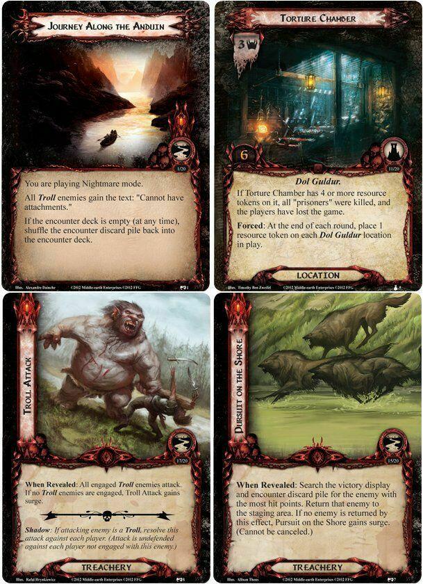 Le Seigneur des Anneaux: Le Jeu de Cartes - Deck Cauchemar - Passage Dans la Forêt Noire Cartes