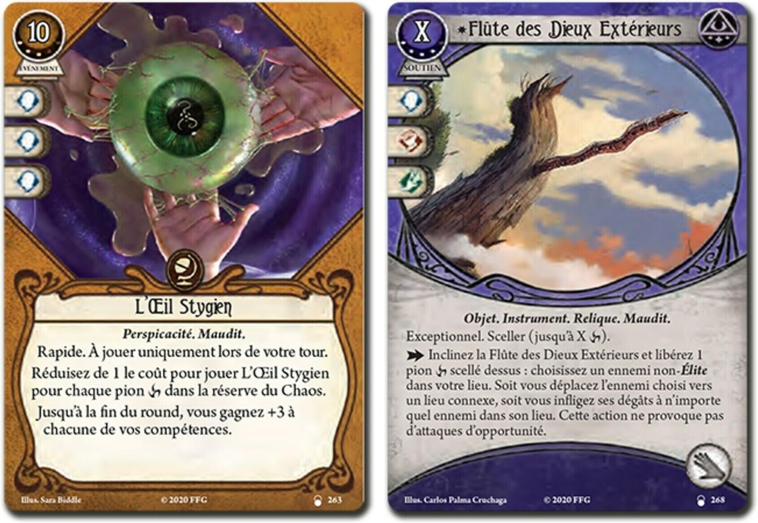 Horreur à Arkham: Le Jeu de Cartes - La Tanière de Dagon Cartes