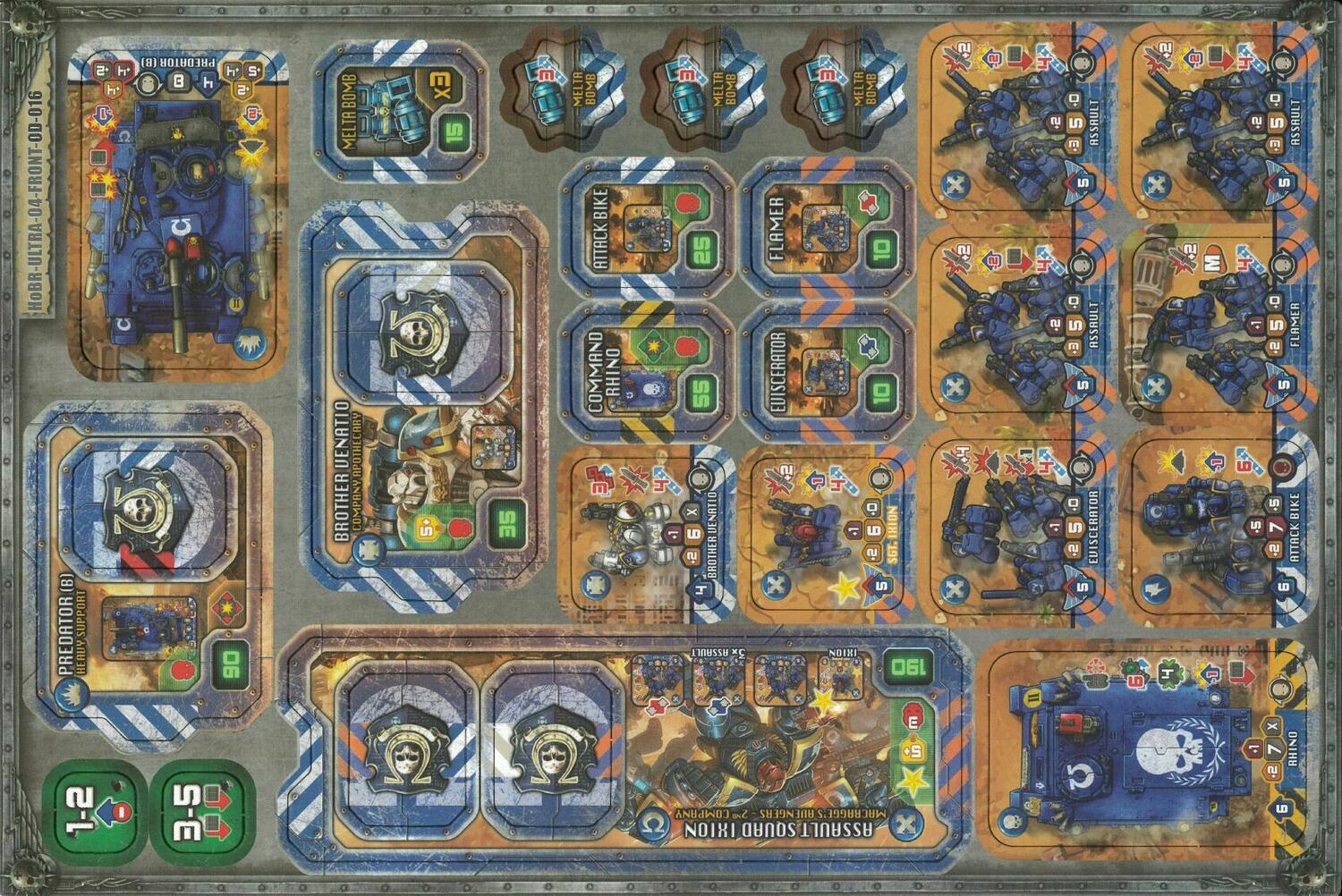 Warhammer 40,000: Heroes of Black Reach - Ultramarines Reinforcement Tuiles