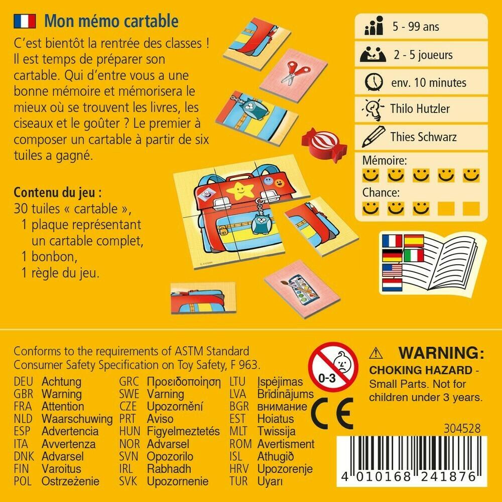 Mon Mémo Cartable Back