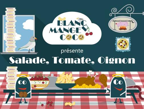 Blanc Manger Coco: Salade, Tomate, Oignon