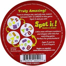 Spot it! Numbers & Shapes Back