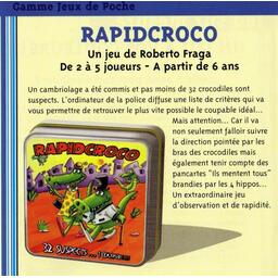 Rapidcroco 2004 Règle