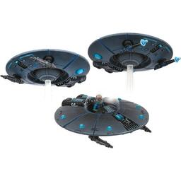 Mars Attacks: Le Jeu - Escadre de Soucoupes-Chasseurs Martiennes Figurines