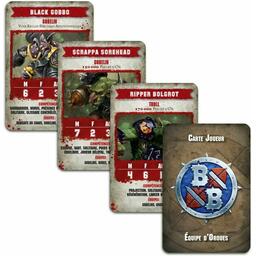 Blood Bowl: Le Jeu de Football Fantastique - Pack de Cartes d'Équipe - Équipe d'Orques Cartes