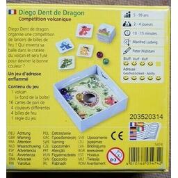 Diego Dent de Dragon: Compétition Volcanique Back 3d