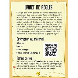 Escape Box: Pirates Règle