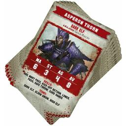 Blood Bowl: Le Jeu de Football Fantastique - Pack de Cartes d'Équipe - Équipe d'Elfes Noirs Cartes