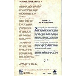 Nephilim: Arcane Majeur 16 - La Maison-Dieu Back