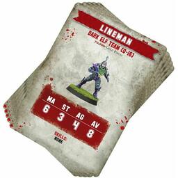 Blood Bowl: Le Jeu de Football Fantastique - Pack de Cartes d'Équipe - Équipe d'Elfes Noirs Cartes