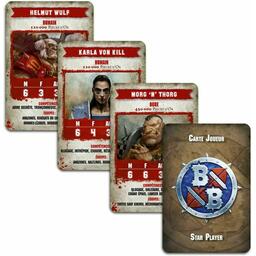 Blood Bowl: Le Jeu de Football Fantastique - Pack de Cartes d'Équipe - Équipe d'Humains Cartes