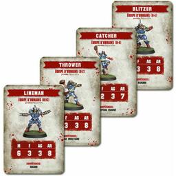 Blood Bowl: Le Jeu de Football Fantastique - Pack de Cartes d'Équipe - Équipe d'Humains Cartes