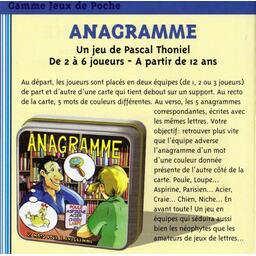 Anagramme 2005 Règle