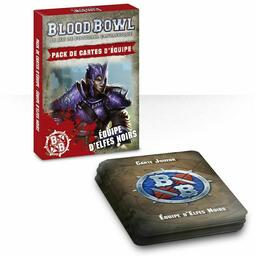 Blood Bowl: Le Jeu de Football Fantastique - Pack de Cartes d'Équipe - Équipe d'Elfes Noirs Eclate