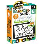 Step by Step: Drawing School Cover 3d